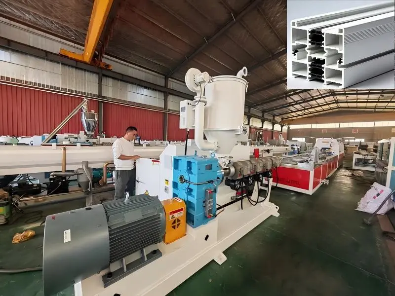 Машина за профил на врата за прозорци ABS